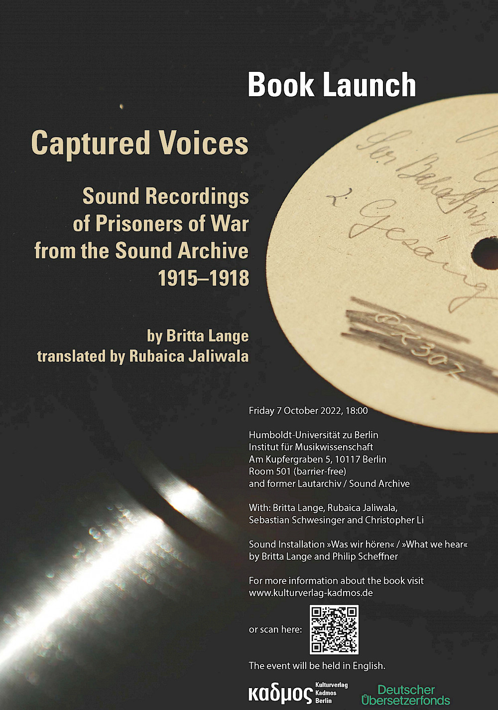 Veranstaltungsflyer Captured Voices